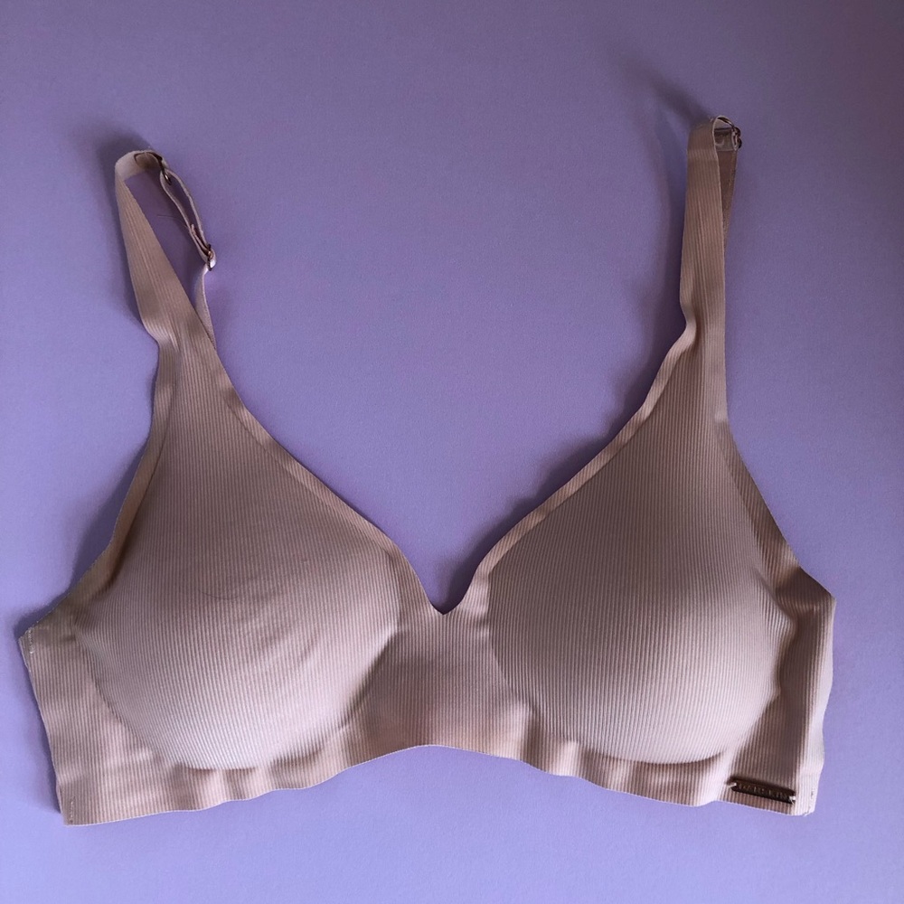 Seamless Pink Ribbed Wireless Bra - Women Intimates & Sleepwear